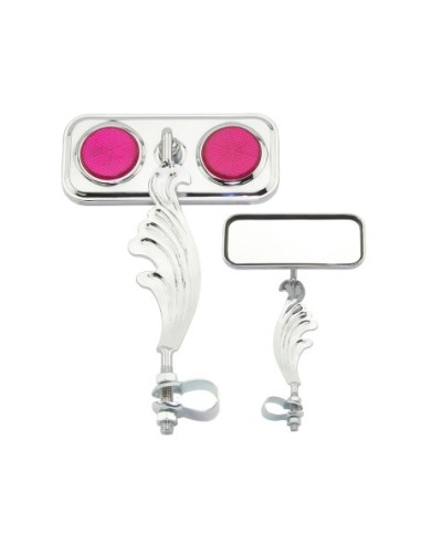 Rectangle Wing Mirror Chrome Right Purple...